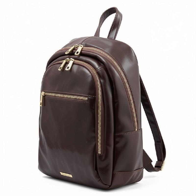Perth 2 Compartments leather backpack