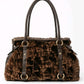 Brown  Fur and Leather Bag