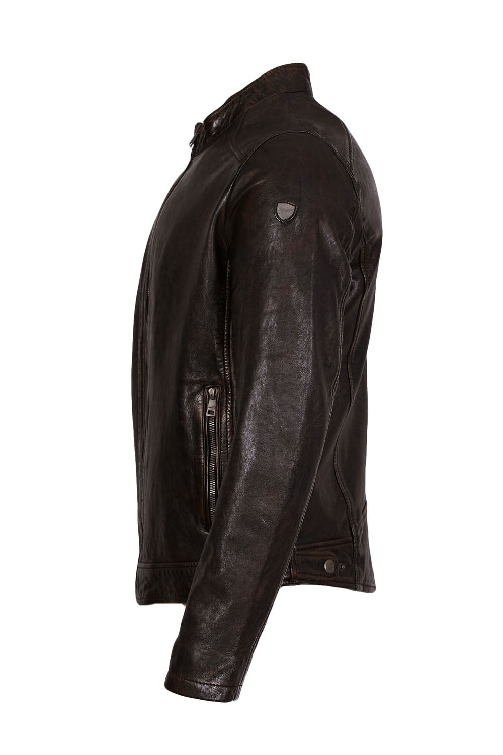 ADELMO- Men's Antique Brown Leather Jacket