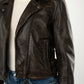 KATICA - Women's Antique Brown  Biker Leather Jacket