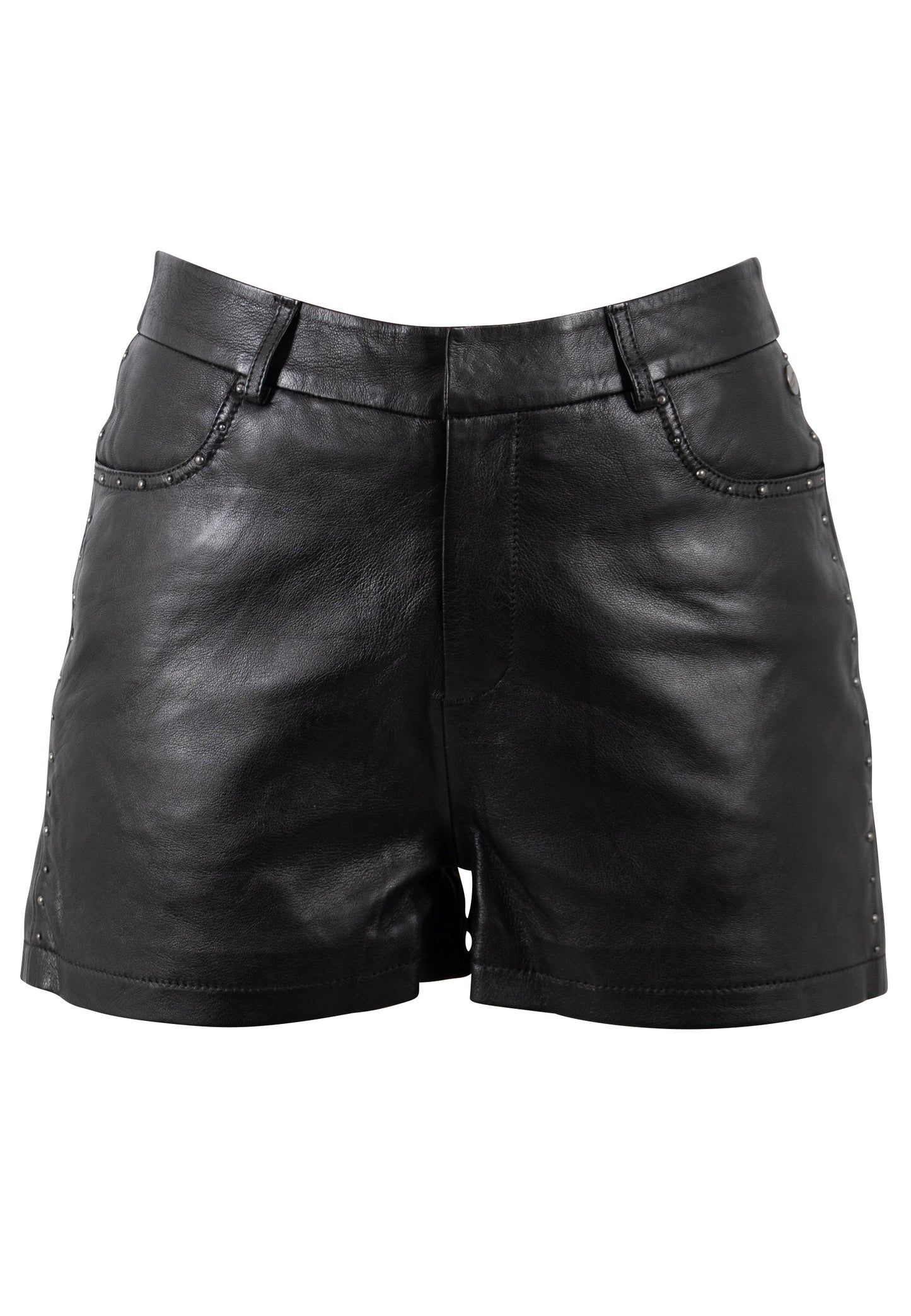 LUNETH - Γυναικείο Μαύρο Δερμάτινο Shorts