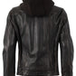 CHONKY-Men's Leather Jacket with Removable hood