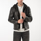 CHONKY-Men's Leather Jacket with Removable hood