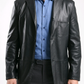 Men's Long Leather Blazer