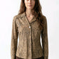 Women's Snake Print Leather Blazer