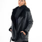 Women's Black Biker  Sheepskin Jacket