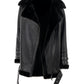Women's Black Biker  Sheepskin Jacket