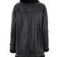 Women's Black Biker  Sheepskin Jacket