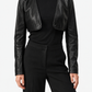 Women’s 3-in-1 Convertible Leather Bomber Jacket