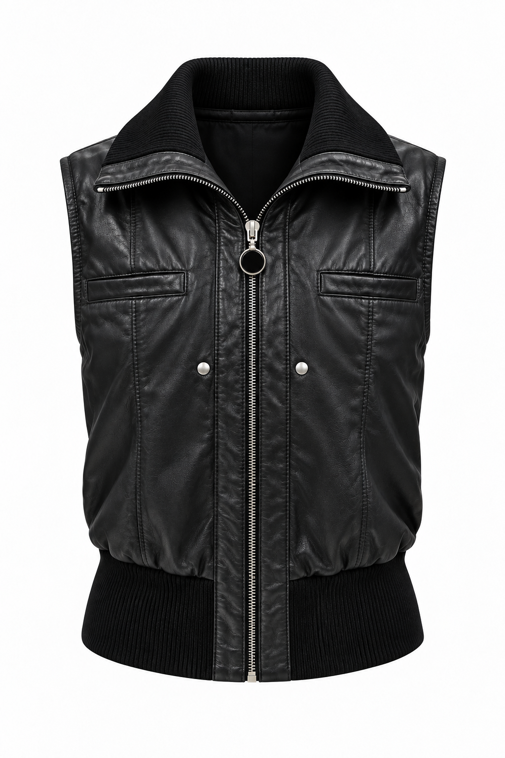Women’s 3-in-1 Convertible Leather Bomber Jacket