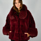 Burgundy Mink Cape Jacket