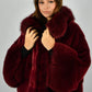 Burgundy Mink Cape Jacket