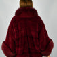 Burgundy Mink Cape Jacket