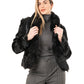 REGINA - Black Fur Lam Jacket Made in Italy