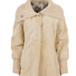 Women's Ivory Sheepskin Jacket  Made in Italy