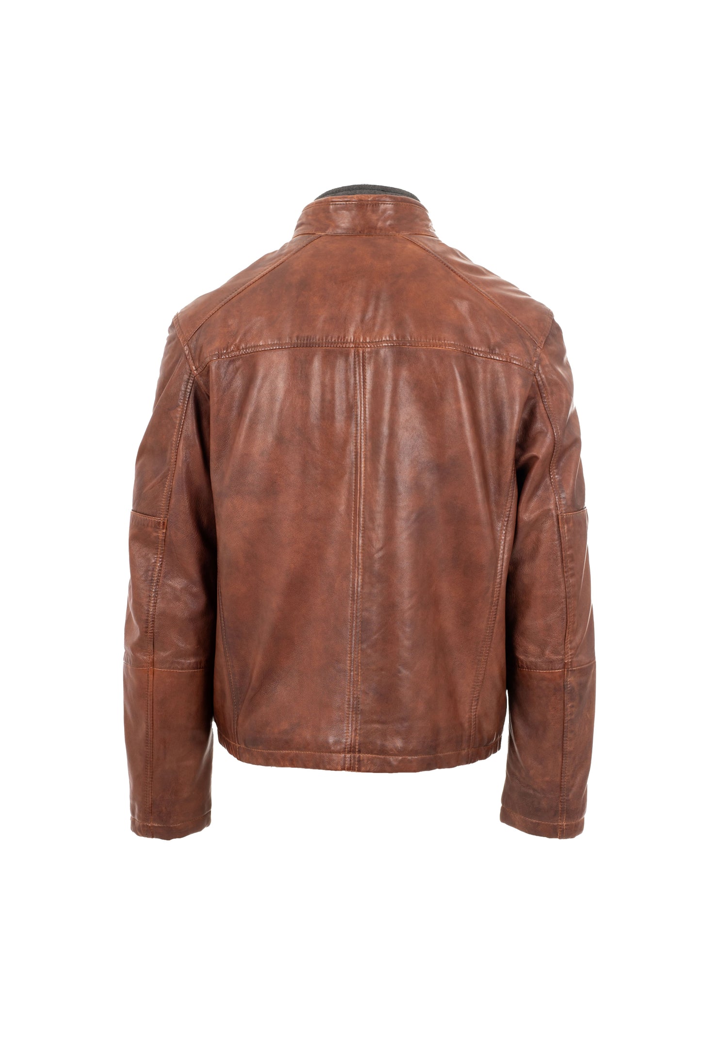 GUY LAROCHE - Men's Antique Brown Leather Jacket