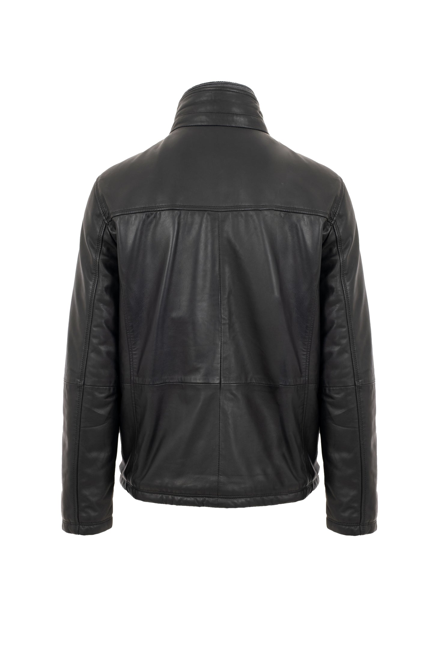 GUY LAROCHE - Men's Black Leather Long Jacket