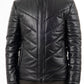 HECTOR - Men's Black Puffed Leather Jacket