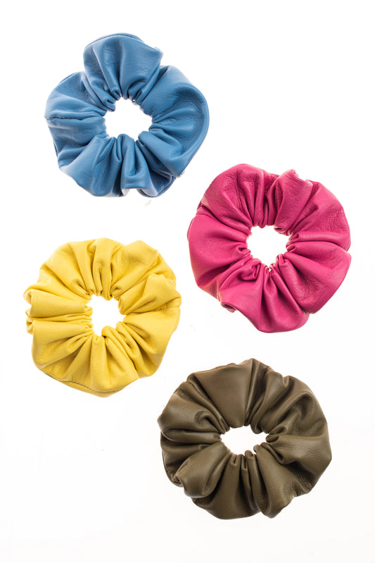 Handmade Leather Scrunchies