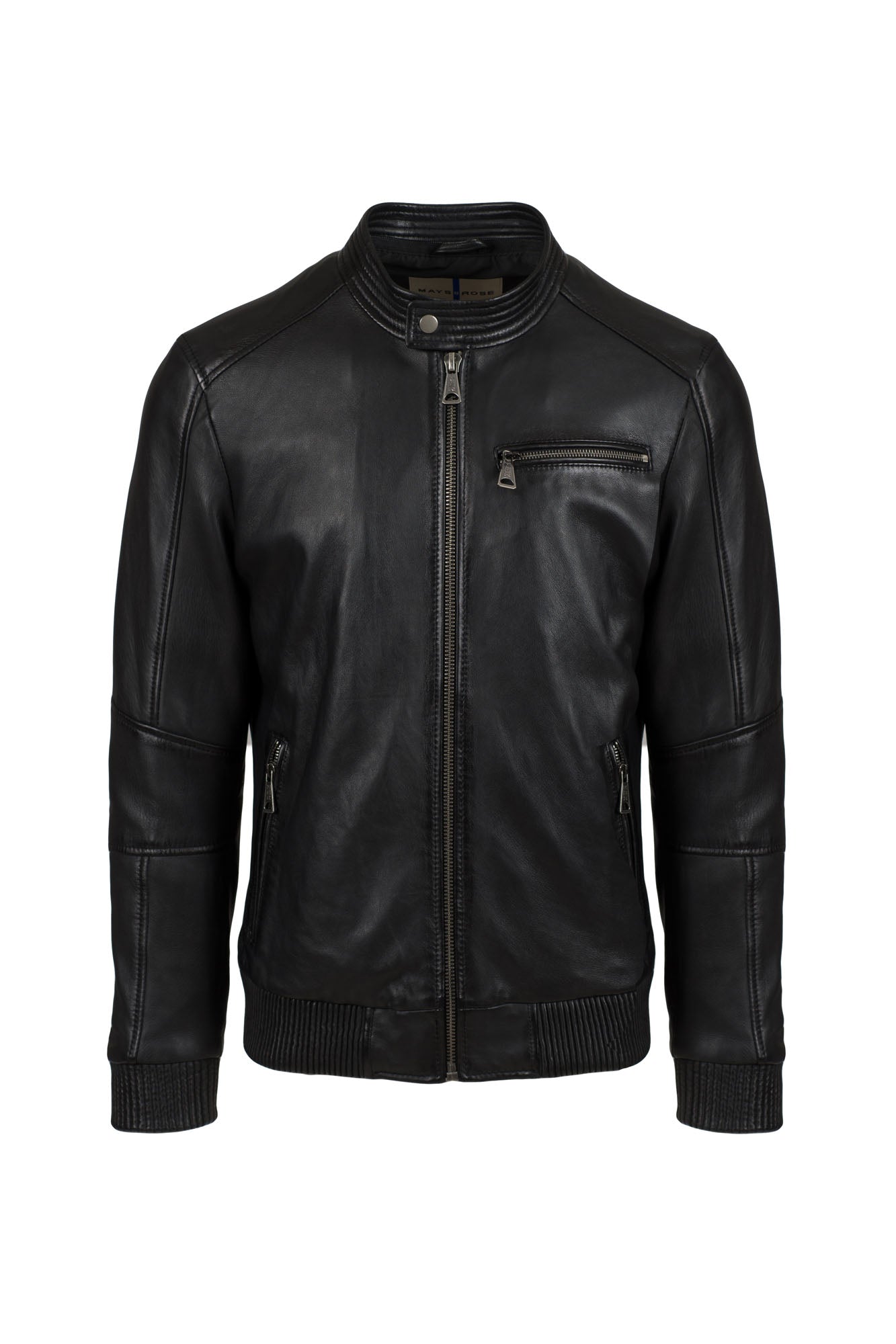 JEANLUKE - Men's Black Bomber Jacket with removable hood