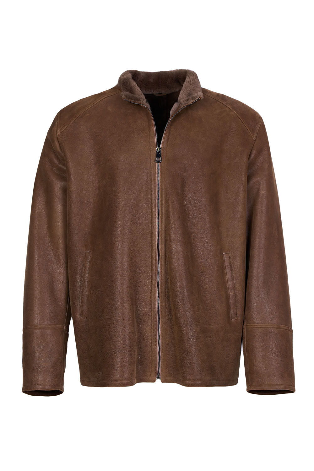 Men's Camel Sheepskin Jacket