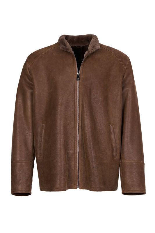 Men's Camel Sheepskin Jacket
