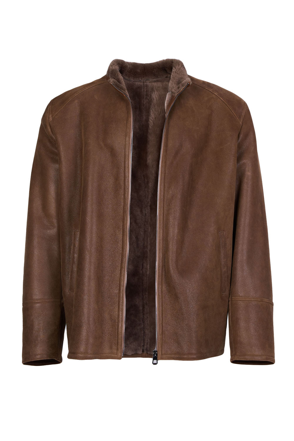Men's Camel Sheepskin Jacket