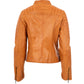 Women's Camel Biker Leather Jacket