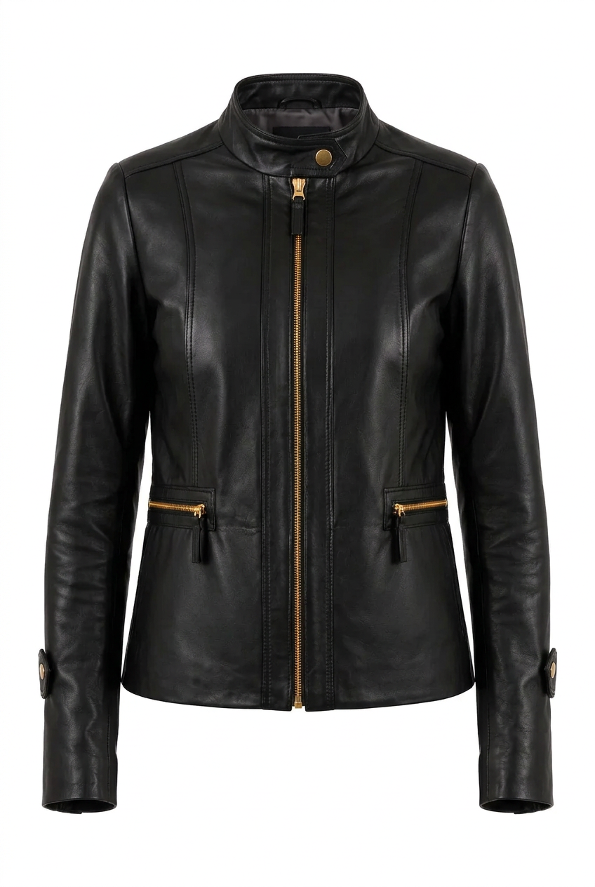 CORINA- Women's Black Leather Jacket