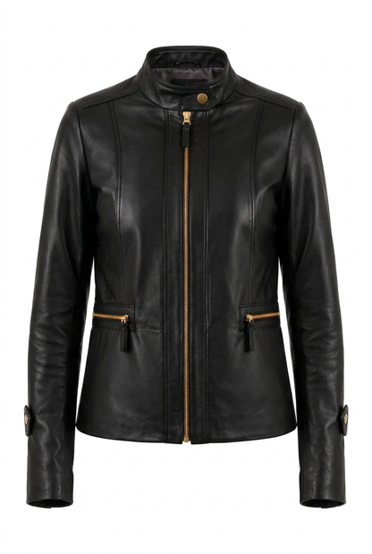 CORINA- Women's Black Leather Jacket