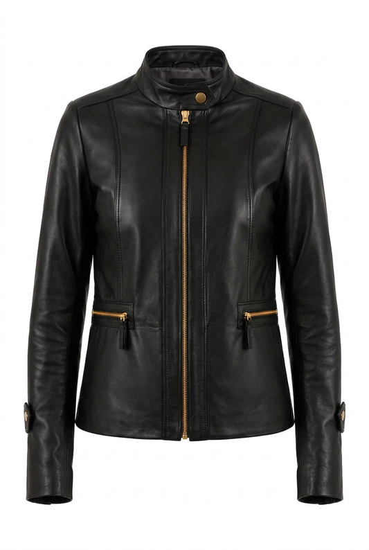 CORINA- Women's Black Leather Jacket