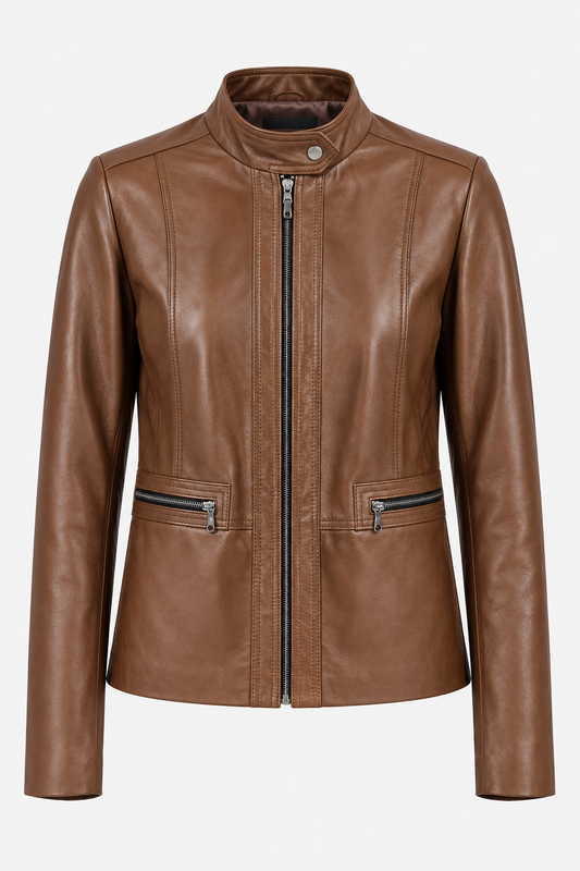 CORINA- Women's Black Leather Jacket