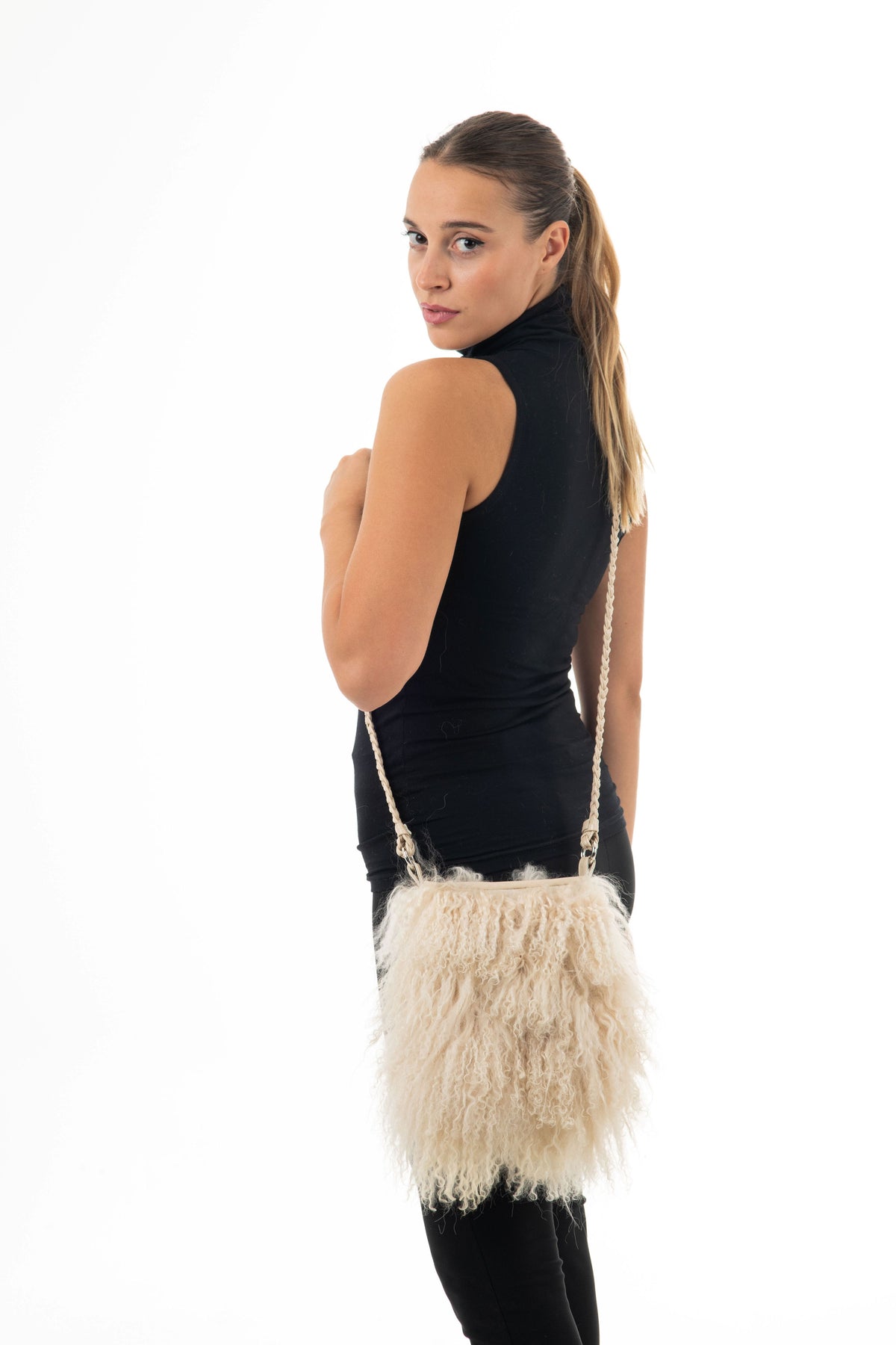 Mongolian Crossbody Τσαντάκι δε Διάφορα Χρώματα