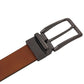 Elegant double-sided leather belt 35mm in smooth leather - 115 cm