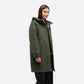 GEOX KLEOPY – Women’s Green Long Boiled Wool Coat