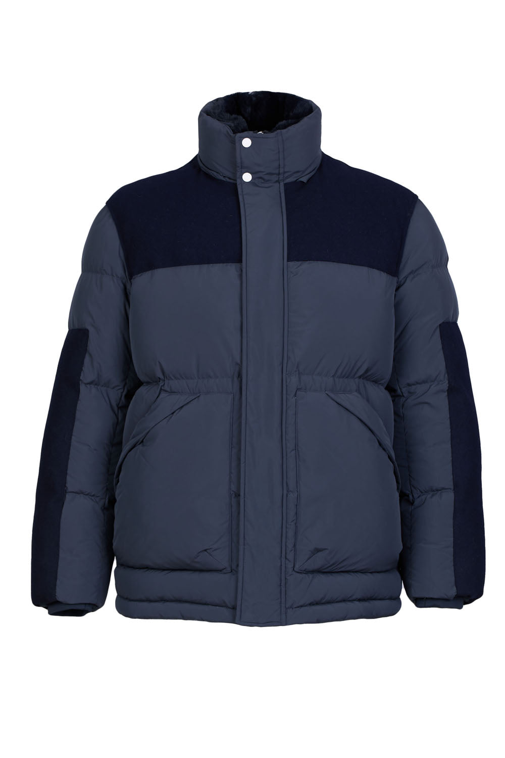 EMORIO ARMANI- Puffed Τζάκετ με Κουκούλα και Μάλλινες Λεπτομέρειες