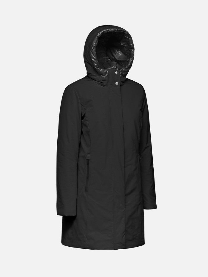 GEOX SPHERICA -Women's Comfort Black Long Parka