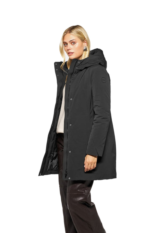 GEOX SPHERICA -Women's Comfort Black Long Parka