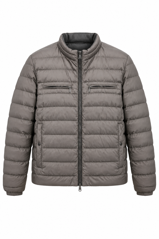 GIMOS- Men's BLack Reversible Leather Jacket