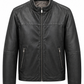 GIMOS- Men's BLack Reversible Leather Jacket