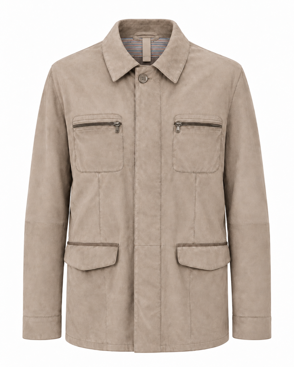 GIMOS - Mens's Light Taupe Suede Jacket