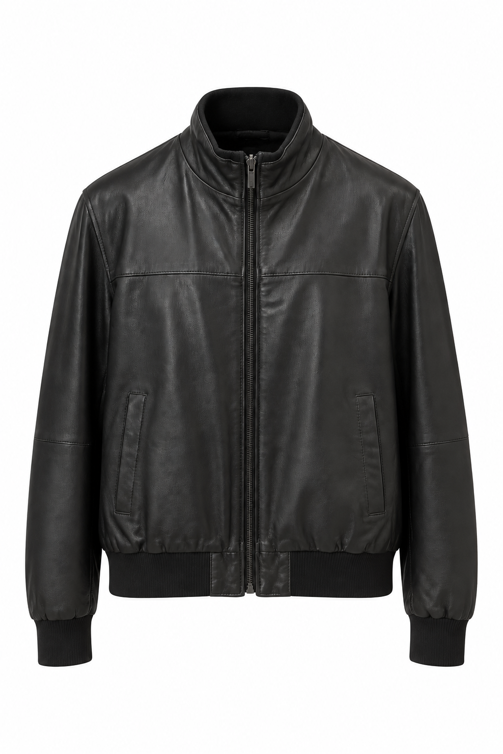 GIMOS- Men's BLack Reversible Leather Jacket