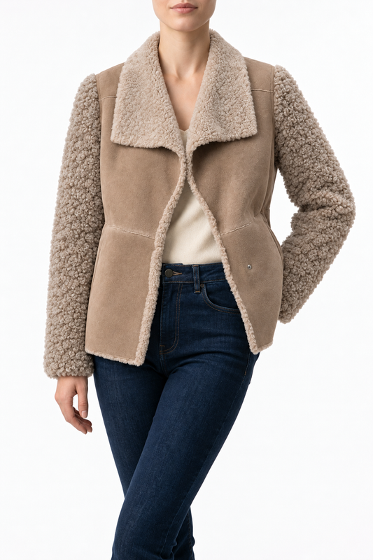 GIMOS- Women's Sheepskin + Alpaca Wool Jacket