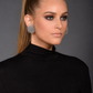 925 SILVER earrings with FUR. STUD silver earrings with  mink fur embellishment.