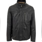 Guy Laroche men’s leather jacket, regular fit, front view