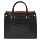 Croque Croc print leather handbag