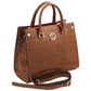 Croque Croc print leather handbag