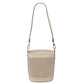 Ostrea Suede and ostrich-effect printed leather bucket bag
