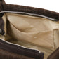 Nora Cocoon Suede leather handbag with croc print