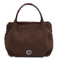 Nora Cocoon Suede leather handbag with croc print